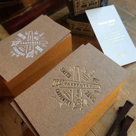 Create an effective look with black ink. Brown Kraft Foiled Business Cards on Behance