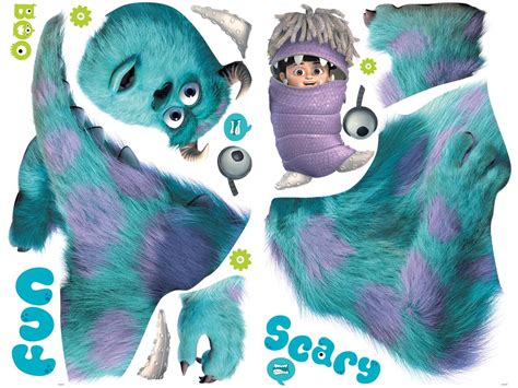 New Giant SULLY & BOO WALL DECALS Monsters Inc Room ...