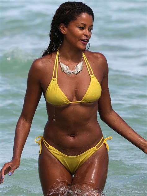 Black Sluts Claudia Jordan Bikini Photos Yellow Bikini In Miami