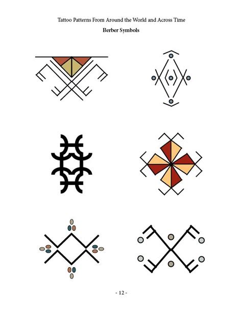 Berber Symbols Tattoos Tatouage Berbère Peintures Fantaisie