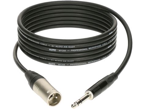 Klotz Ais Gmbh M1 Mic Cable Black 3m Xlr 3 Male Jack 3p