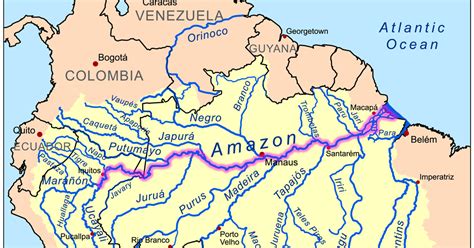 Information about the geography of south america. Online Maps: Amazon River Map