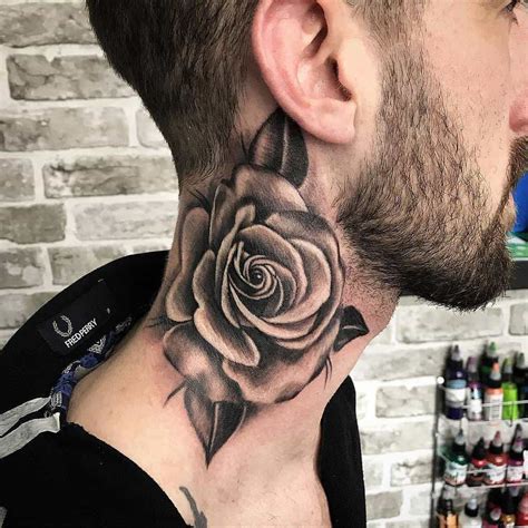 Update Rose Tattoo On Neck Male Latest In Eteachers