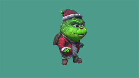The Cute Toon Grinch Walking Animated Download Free 3d Model By