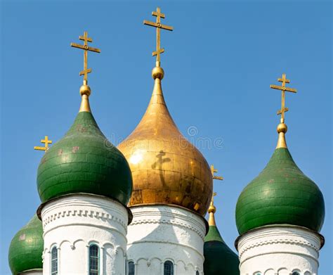 Assumption Cathedral In Kolomna Domes Of An Old Russian Church Domes