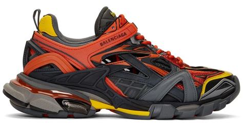 Balenciaga Orange Track2 Open Sneakers For Men Lyst
