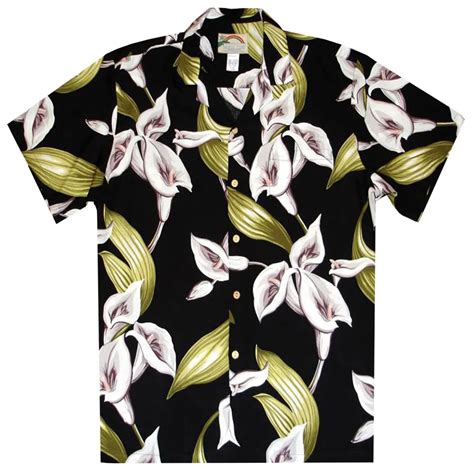 Men S Paradise Found Aloha Short Sleeve Hawaiian Camp Shirt Calla Lily