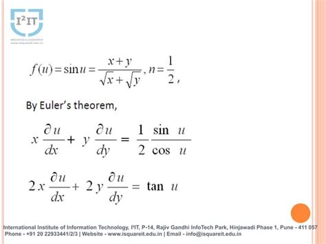 Eulers Theorem Homogeneous Function Of Two Variables