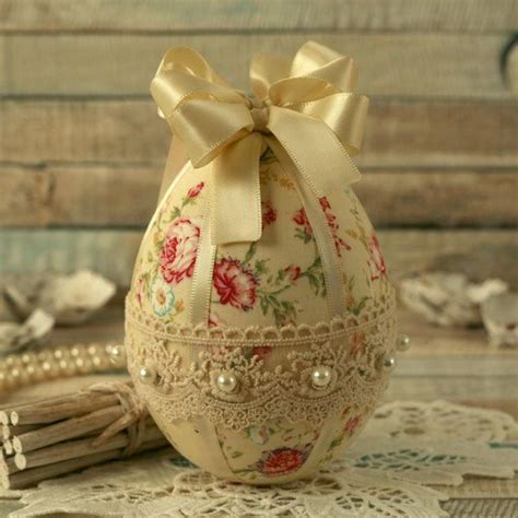Shabby Chic Cream Easter Egg Decoration