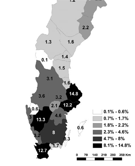 population of sweden by province data from statistiska centralbyrån download scientific