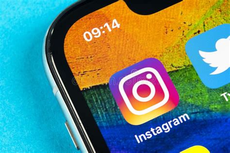 Instagram Application Icon On Apple Iphone X Smartphone Screen Close Up