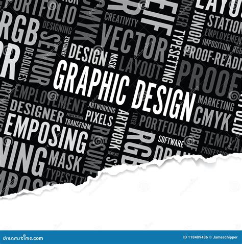 Graphic Design Word Background Stock Vector Illustration Of Designer