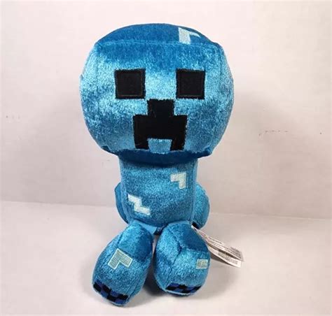 Minecraft Charged Creeper Plush Mojang Jinx Blue Happy Explorer 7