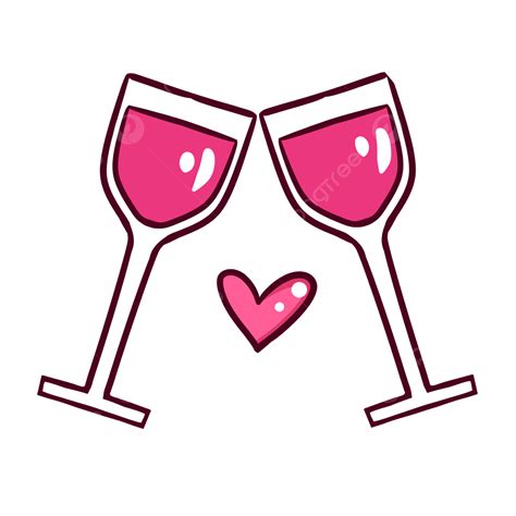 Champagne Glasses Clinking Clipart Vector Clinking Glasses Of Pink Champagne Pink Clink