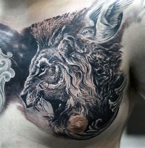Top 73 Lion Chest Tattoo Ideas 2021 Inspiration Guide Lion Chest