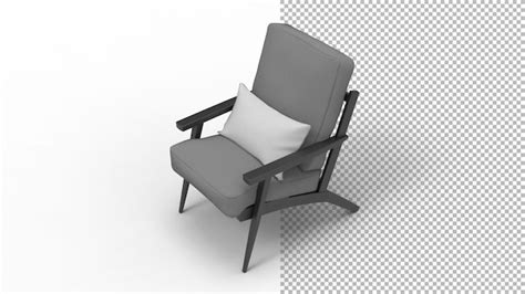 Premium Psd Arm Chair Top View With Shadow 3d Render