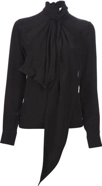 Givenchy Pussy Bow Blouse In Black Lyst