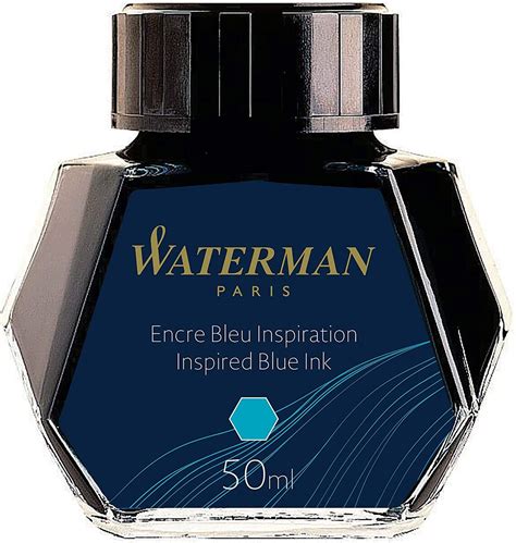 Waterman Fountain Pen Ink Inspired Blue 50ml Bottle Etsy