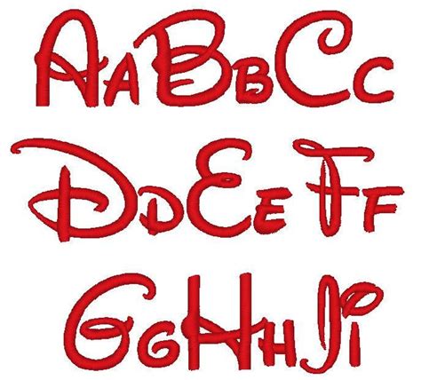 Disney Font Embroidery Design Disney Embroidery Disney Letters