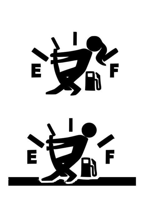 Gas Gauge Man And Woman Funny Vinyl Decals Car Stickers Vinyl Decal Stickers Atelier Yuwa