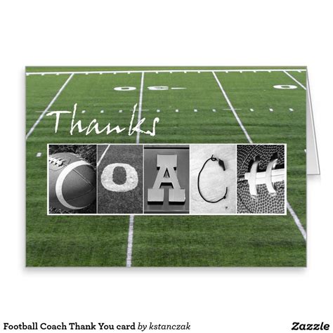 Football Coach Thank You Card Football Coach Ts Football Team