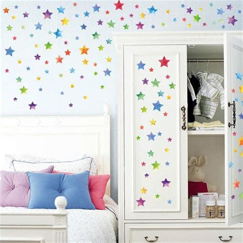 67pcsset Colorful Starry Wall Stickers For Kids Rooms Cute Stars Wall