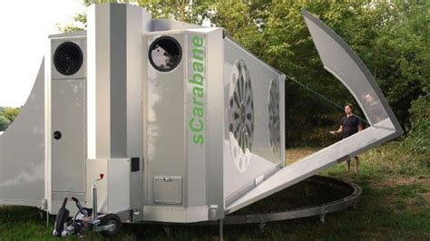 The Scarabane Futuristic Tiny House Can Rotate With The Sun Two Bedroom