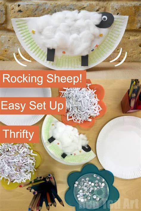 Rocking Paper Plate Sheep Red Ted Art Make Crafting