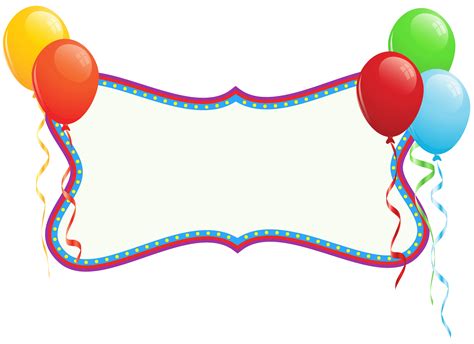 Birthday Holiday Banner With Balloons Png Clipart Holiday Banner