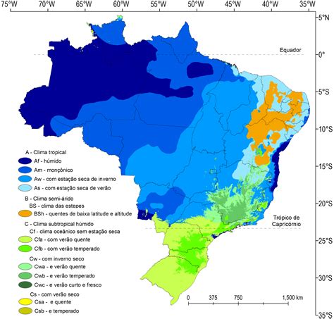 Mapa Clim Tico Do Brasil Segundo A Classifica O Clim Tica De K Ppen R Brasil