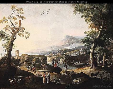 A River Landscape With Peasants And Livestock In The Foreground