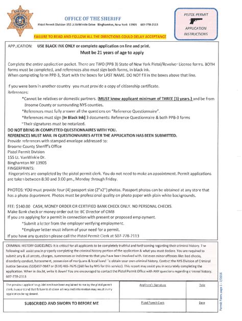 New York Pistol Permit 2016 2024 Form Fill Out And Sign Printable Pdf