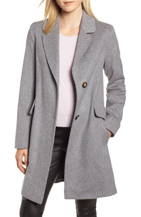 Fleurette Notch Collar Wool Coat Nordstrom Coats For Women Coat