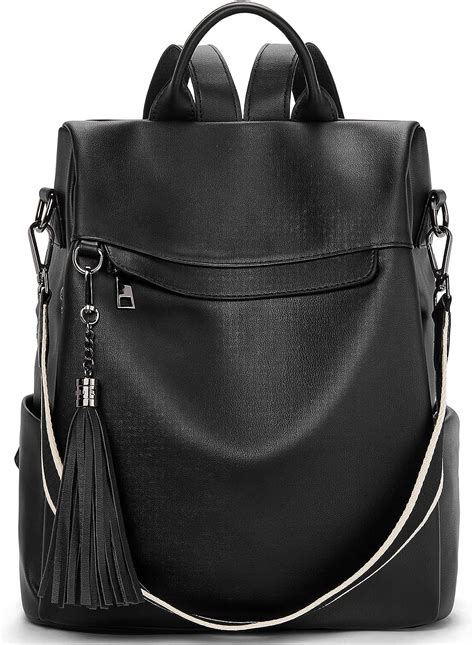 Telena Travel Backpack Purse For Women Pu Leather Large Ladies Shoulder
