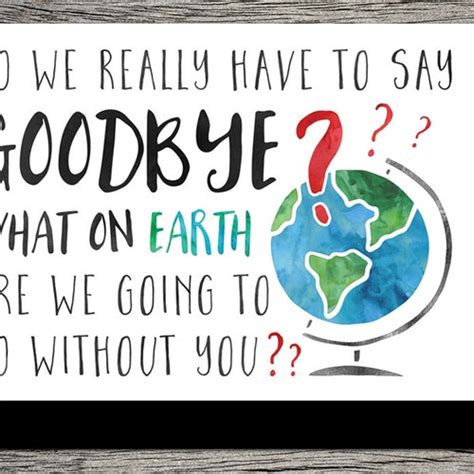 Printable Farewellgoodbye Card What On Earth Are We Going Etsy