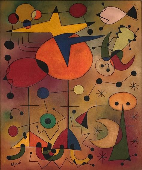 Joan Miro Oil On Canvas In The Style Of Jul 23 2019