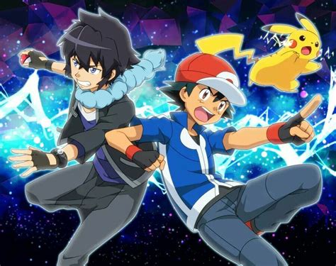 Ash Ketchum And Pikachu With Alain ♡ I Give Good Credit To Whoever Made This Alain