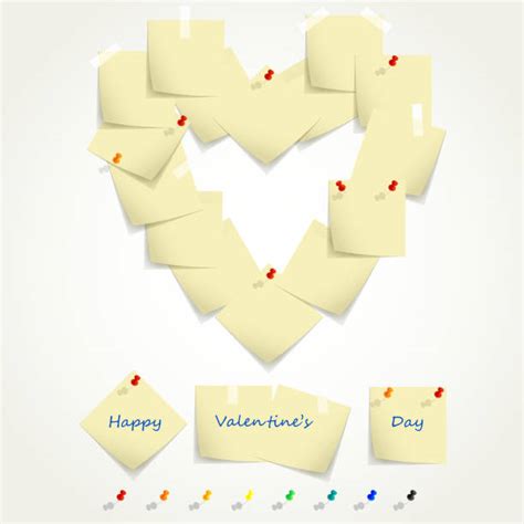 Heart Post It Notes Illustrations Royalty Free Vector Graphics And Clip