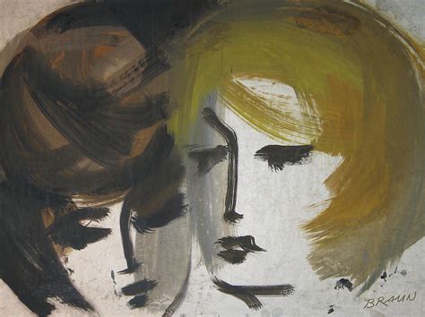 Two Women Faces Painting By Horst Braun Fine Art America