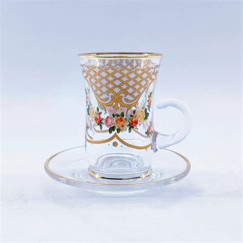 Luxury Arabic Ramadan Glass Coffee Tea Cup And Saucer Sets Buy Tea