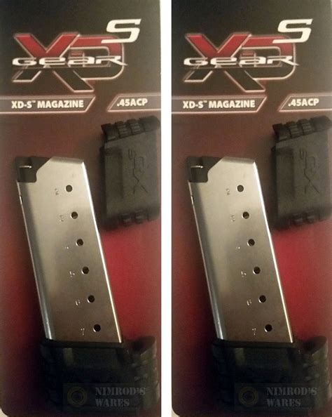 2 Pack Springfield Xds 45acp 7rd Magazine Wsleeve Factory Xds50071