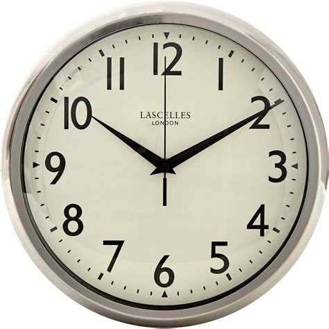 Retro Chrome Wall Clock With Sweep Seconds Hand 30cm Retro Clocks