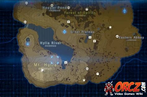 Breath Of The Wild Map Mt Hylia The Video Games Wiki