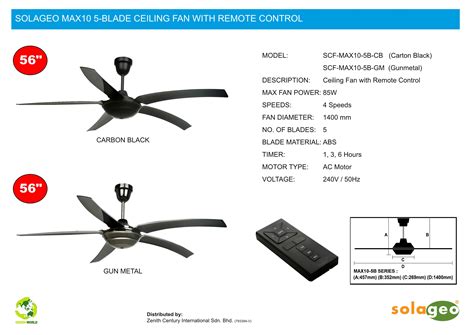 Standard temperature controls, swing, vane, fan, timer, sleep mode and more are all. 5 Blade Ceiling Fan 56" with Remote Control Black | New PGMall