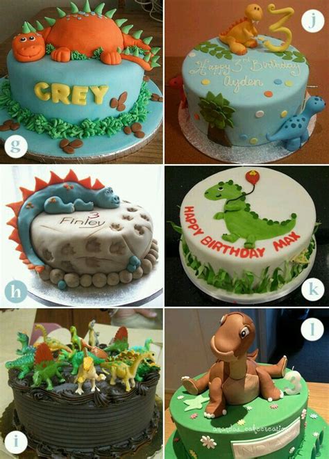 Dinosaurios Торты на третий день рождения Вечеринка с тортом Торт с