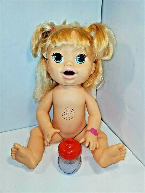Baby Alive Doll Interactive And Bottle Blonde Eats Wets Talks Bottle