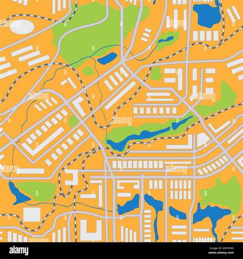 City Map Seamless Pattern Vector Illustration Stock Vector Image And Art