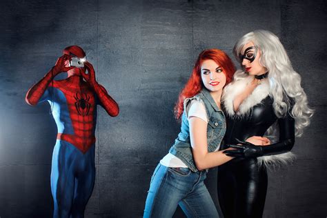Spider Man Black Cat Mary Jane By Shamrock Cosplay On Deviantart