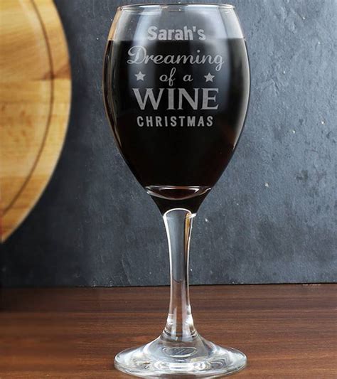 Personalised Christmas Wine Glass By The Letteroom