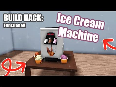 Ice Cream Machine Build Hack Bloxburg Roblox Robuilds Youtube